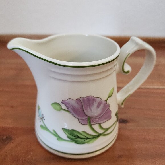 Villeroy Boch Amapola Creamer Pitcher 3.25" W.Germany poppies artistic floral 80 - Picture 9 of 11